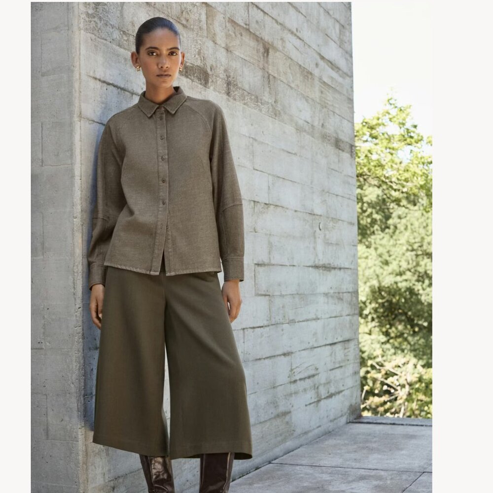 POETRY (UK) Raglan sleeve blouse Hemp organic cotton & yak UK 12 US 8